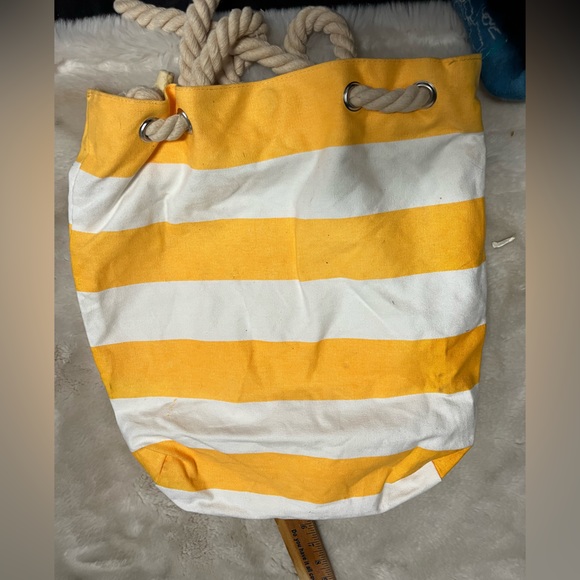 YONKA Paris Striped Canvas Beach Bag - Picture 7 of 8